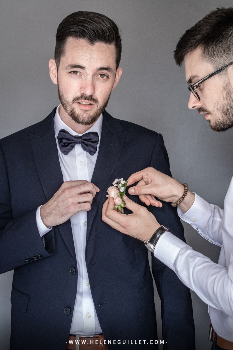 Gaël & Alban, son témoin Photo mariage © Hélène Guillet