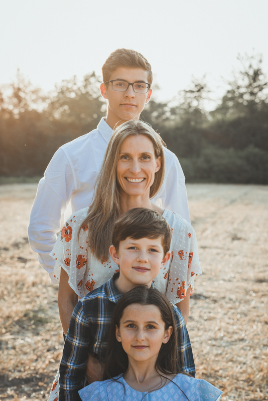 photographie de famille en été