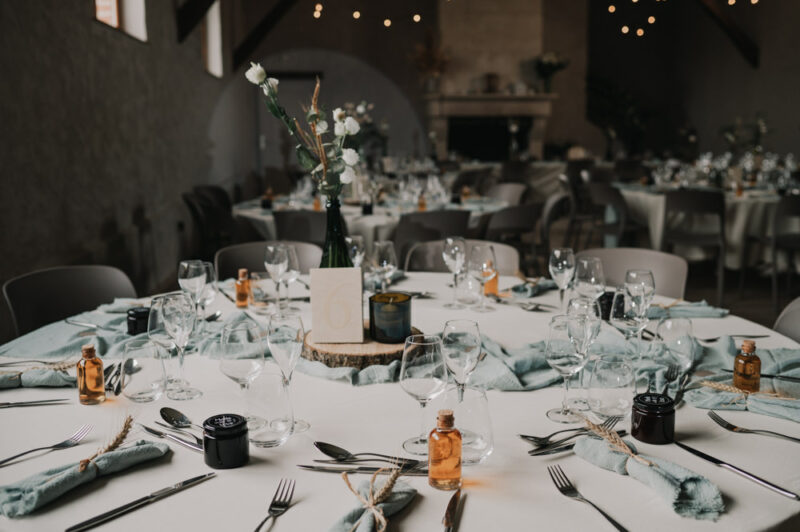 photo de la table des mariés lors d'un reportage mariage dans la marne