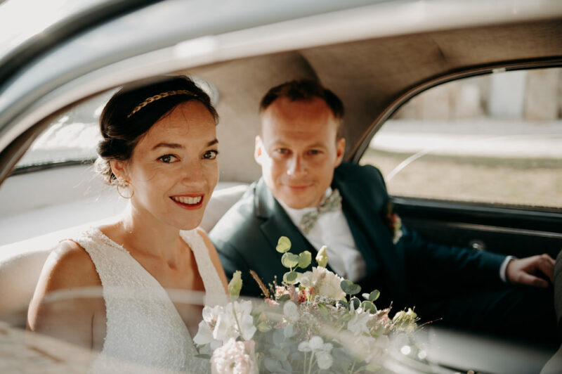 photo des mariés lors d'un reportage mariage en seine-et-marne